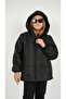 Black Girl's Water and Windproof Hooded Coat with Wersoft Inside - 4