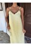 Women's Chest Ring Detail Strap Linen Dress - 5