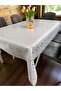 مفرش طاولة - مظهر مطرز بالدانتيل - شفاف - غير مثقوب - PVC - 5