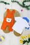 Short Salopet Set with Teddy Bear Figure for Boys, Girls, Boys, Baby 0/3 Months, 3/6 Months, 6/9 Months - 4
