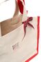 Red & Ecru Canvas Balat Tote Bag Adjustable Strap Women's Hand and Shoulder Bag - 5