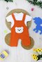 Short Salopet Set with Teddy Bear Figure for Boys, Girls, Boys, Baby 0/3 Months, 3/6 Months, 6/9 Months - 2