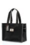 Black Moyen Waxed Canvas Tote Bag Waxed Canvas Women's Shoulder Bag