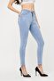 Women's Basic Tight B.Blue Denim Pants - 3