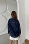 Women's Seasonal Tight Navy Denim Jacket with Stitching Detail - 6