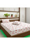 Double King Size Cotton Fitted Sheet Set with Signature Heart Written Pointed Detail - 3