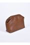 Heybes Women's Brown Vegan Leather Clutch Handbag