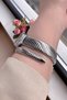 Special Boxed Snake Model Women's Wristwatch Waterproof Silver Color Steel Strap + Bracelet HMBY2059C4 - 4