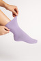 Women's Lila Cotton Toe-Toe Seamless Elastic-Free Cotton Socks - 2