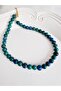 Navy Blue Mix 10 mm Natural Stone Necklace 42 cm - 5