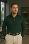 3 Pack Men's Ribbed Half Zipper Collar Detailed Knitwear Black Beige Emerald Sweater - 3