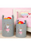 Gray Princess Large and Medium Size Baby Kids Room Toy Laundry Basket
