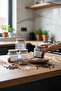 Bamboo Lid Glass Tea-coffee-sugar-salt Jar 500ml (tea-coffee-sugar-salt)