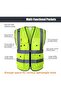 AUTO FAMILY High Visibility Safety Vests with Reflective Strips XXL (Packof 3) - 3