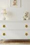 Yellow Daisy Children's Room Furniture Handle - Single Screw - Polyester Cabinet and Drawer Handle - 4