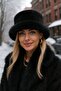 Black Soft Textured Plush Buttocks Women's Hat