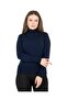 Turtleneck Basic Sweater Navy Blue - 3