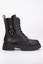 Bianca Women's Boots Thick Serrated Sole Zipper Lace-up Daily Boots - 4