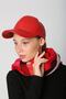 Red Faux Leather Cap Women's Hat - 3
