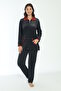 Women's Plus Size Cotton Zippered Velvet Tracksuit Set 2267 - 6