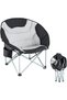AUTO FAMILY Foldable Moon Camping Chair – Portable Lounge Chair with Cup Holder, Chair Outdoor