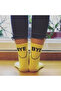 Hi & Bye Written Tennis Sports Socks - 3