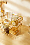 Set of 2 Gold Color Metal Baskets 32 X 22 X 16 / 33 X 27 X 20 cm - 6