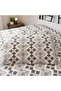 Double Grey Geometric Patterned Ranforce Bedding Set - 6