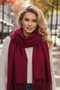 Unisex Soft Textured Tasseled Winter Boucle Scarf Shawl Set of 2 - 4