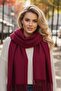 Unisex Soft Textured Tasseled Winter Boucle Scarf Shawl Set of 2 - 6