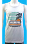 Men's Regular Fit Crew Neck Sleeveless White Printed Basic T-Shirt - 3