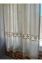 Buldan Handcrafted Lace Edge 100% Cotton Natural Linen Authentic Sunshade Curtain - 4