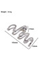 Silver Color Metal Wave Model 10 cm Luxury Latch Buckle - 5