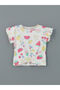 Seray New Season Printed Combed Cotton Ruffled Girls' T-Shirt 2-Pack - 4