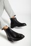 Chelsea Genuine Leather Double Zipper Water & Cold Resistant Guaranteed Non-Slip Sole Black Men's Boots - 6