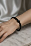 Certified Tourmaline-Hematite Natural Stone Macrame Adjustable Bracelet with Zircon Apparatus - 2