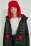 Red Faux Fur Plush Women's Beret Hat with Earmuffs - 2