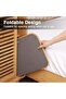 AUTO FAMILY Foldable Laundry Hamper with Lid – Bamboo Frame & Fabric Liner, Clothes Storage Basket - 5