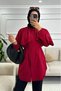 Women's Cape with Belt Detail, High Neck Hijab Shirt, Length: 1.67 Kg: 62 S/M as Pictured - 5