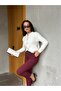 Women's Ecru Soft Textured Cardigan with Stone Button Detail 5559 - 4