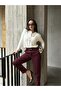 Women's Ecru Soft Textured Cardigan with Stone Button Detail 5559