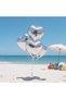 1 Piece 60cm Silver Gray Heart Foil Large Balloon Flying with Helium Romantic Heart Marriage Proposal February 14Th - 2