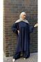 Daisy Embroidered Oversize Dream Suit - Navy Blue - 6