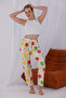 Women's Colorful Apples Printed Soft Textured Milans Pajama Bottoms - 2