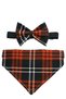 Adjustable Cat Dog Bow Tie and Bandana Set - Plaid Series
