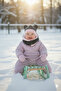 Baby Kids Double Layer Special Design Extra Cold Protective Beanie Neck Collar Set - 2