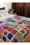 190 ×145 cm KNITTED BLANKET/ MOTIF BLANKET/ HAND-KNITTED BLANKET - 3