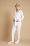 Venera Maternity Pajama Set with Velvet Robe, 3-Piece Luxury Set [Suitable for Shooting] - 5