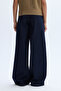Women's Dark Indigo Wide Leg Jean Pants - 4