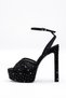 Platform high-heeled formal shoes black formal high-heeled women's party shoes